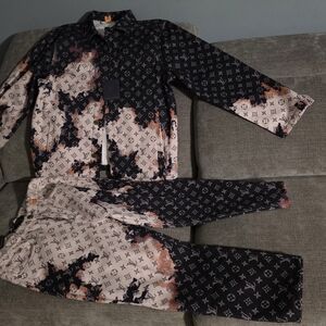 Designer Monogram Jacket and Pants Set